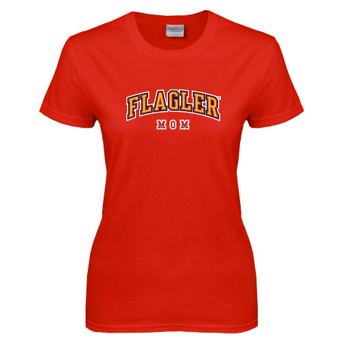  Womens Short Sleeve Red Tee - Mom