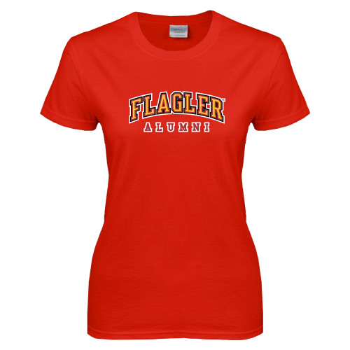  Womens Short Sleeve Red Tee - Alumni