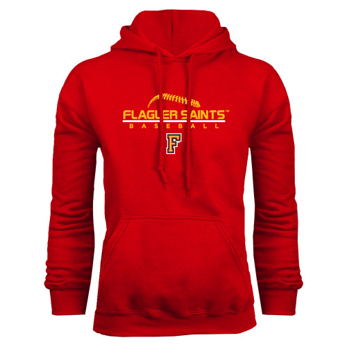  Red Fleece Hoodie - Baseball Design