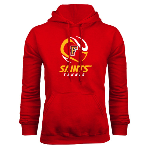  Red Fleece Hoodie - Tennis Design