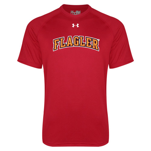  Under Armour Red Tech Tee - Flagler Arched