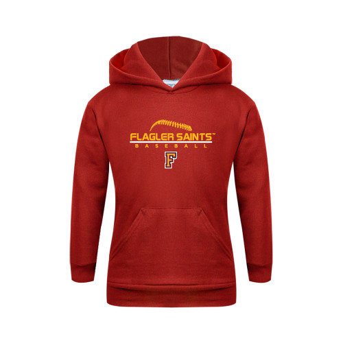  Youth Red Fleece Hoodie - Baseball Design