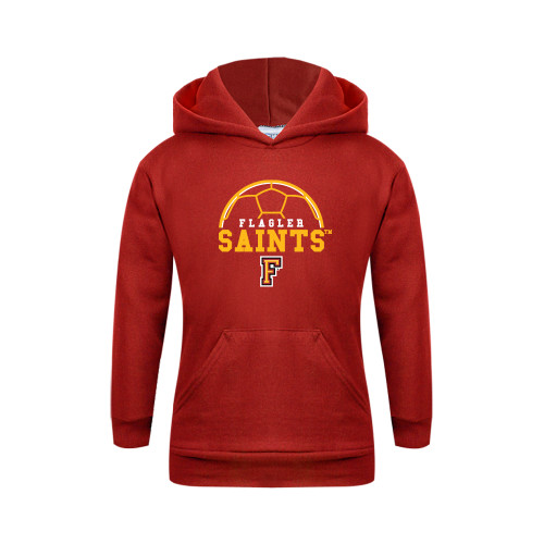  Youth Red Fleece Hoodie - Soccer Design