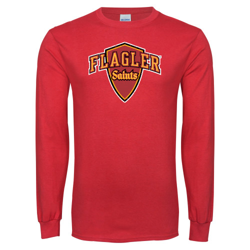  Red Long Sleeve T Shirt - Primary Mark Distressed