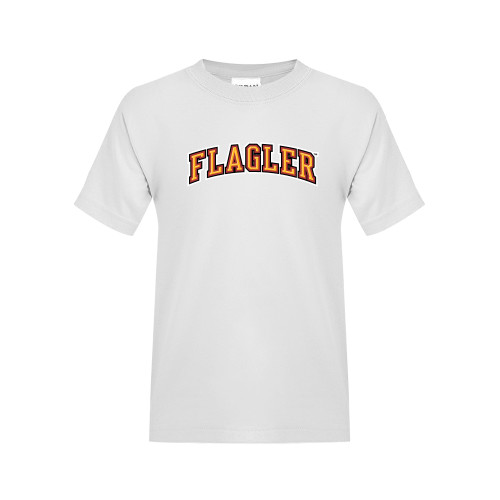  Youth White T Shirt - Flagler Arched