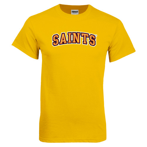  Gold T-Shirt - Saints Arched