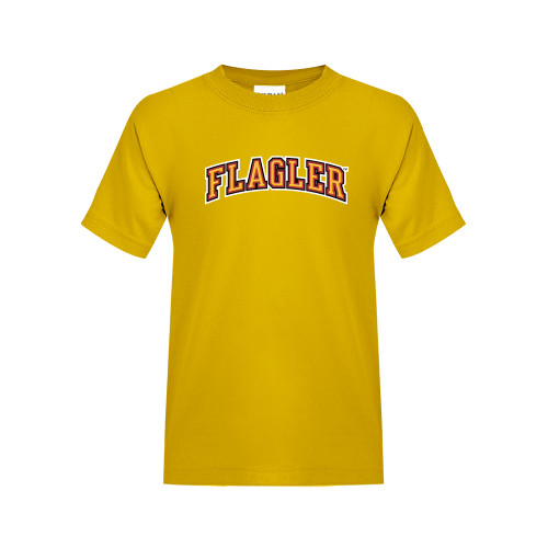  Youth Gold T-Shirt - Flagler Arched