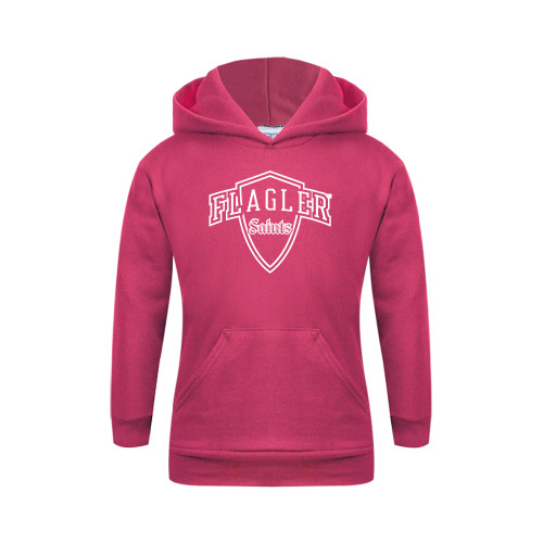  Youth Hot Pink Fleece Hoodie - Primary Mark