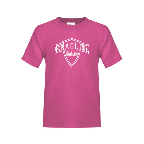  Youth Hot Pink T Shirt - Primary Mark