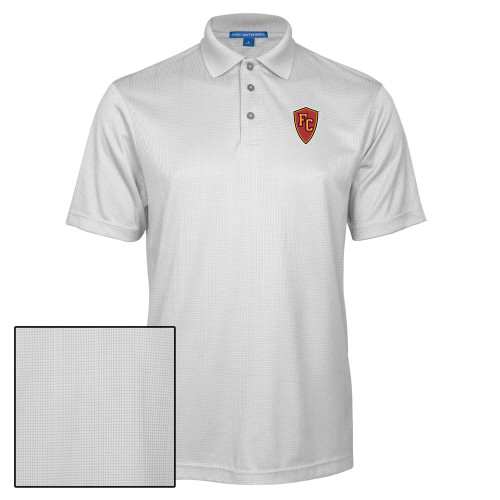  White Performance Fine Jacquard Polo - Secondary Mark