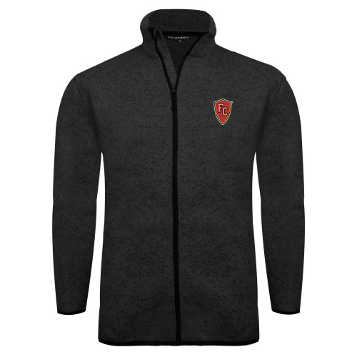  Black Heather  Sweater Fleece Jacket - Secondary Mark