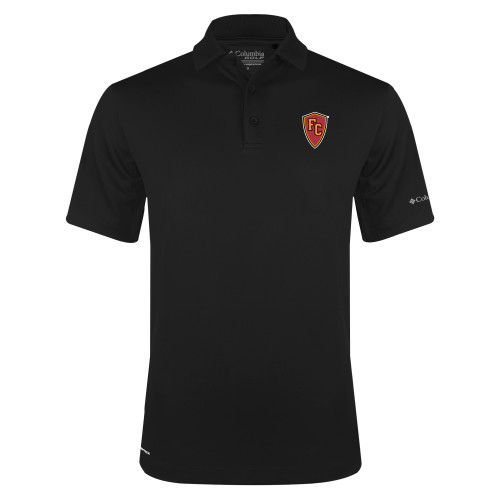  Columbia Black Omni Wick Drive Polo - Secondary Mark