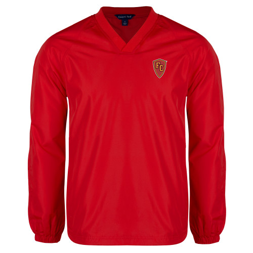  Red V Neck Raglan Windshirt - Secondary Mark