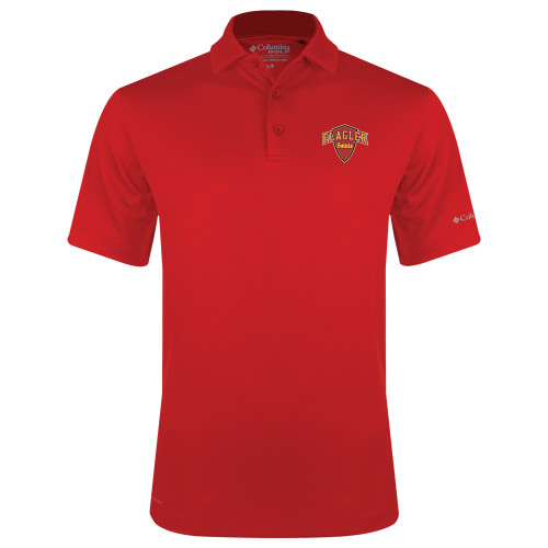  Columbia Red Omni Wick Drive Polo - Primary Mark