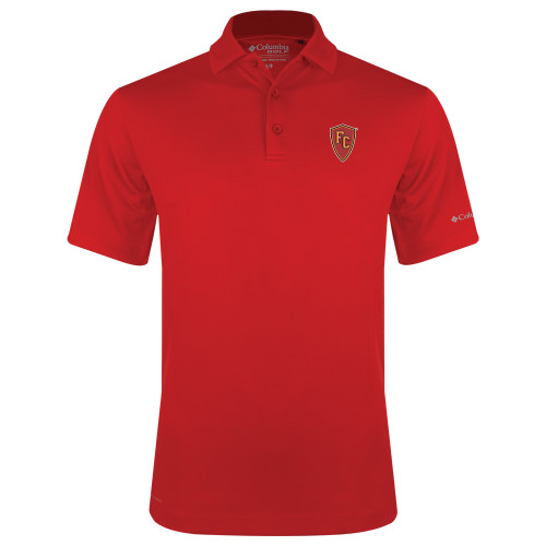  Columbia Red Omni Wick Drive Polo - Secondary Mark