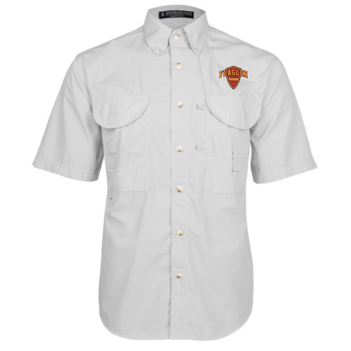  White Fishing Shirt Performance Short Sleeve - Primary Mark