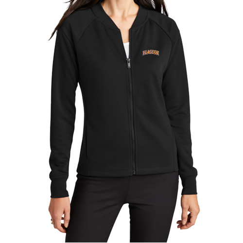  Mercer+Mettle Womens Deep Black Full Zip Jacket - Flagler Arched