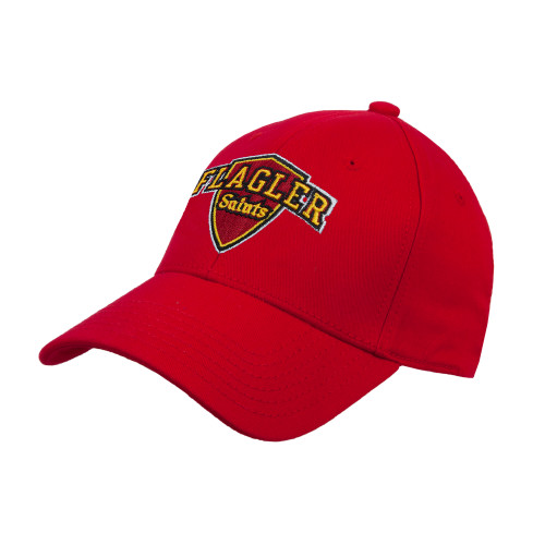  Red Structured Adjustable Pro Style Hat - Primary Mark