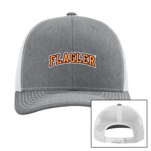  Richardson Heather Grey/Light Grey Trucker Hat - Flagler Arched