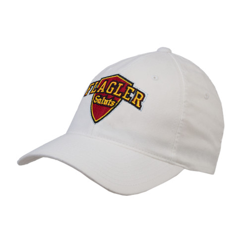  White Flexfit Structured Low Profile Hat - Primary Mark