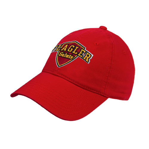  Red Unstructured Adjustable Low Profile Hat - Primary Mark