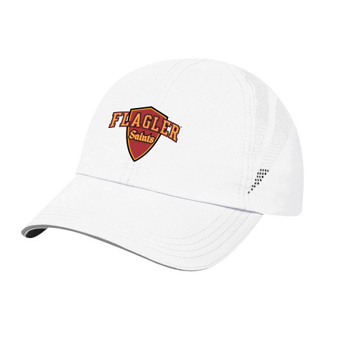  Womens White Performance Cap - Primary Mark