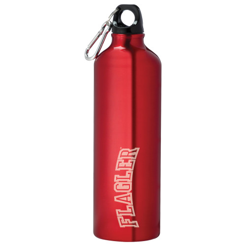  Venture Aluminum Red Bike Bottle 26oz - Flagler Arched Engraved