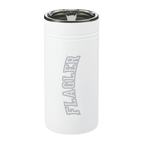 Sherpa Vacuum White Tumbler & Insulator 12oz - Flagler Arched Engraved
