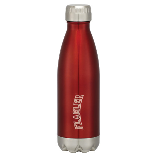  Swig Stainless Steel Red Bottle 16oz - Flagler Arched Engraved