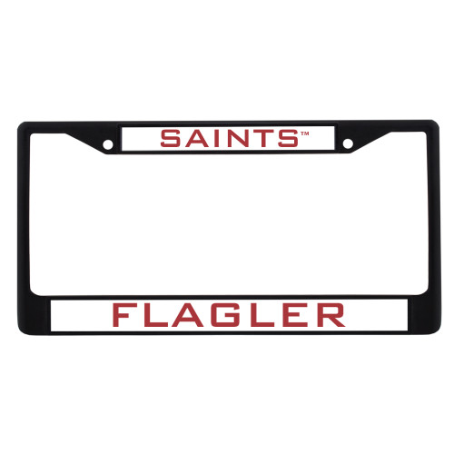  Metal License Plate Frame in Black - Saints