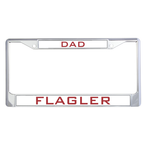  Dad Metal License Plate Frame in Chrome - Dad