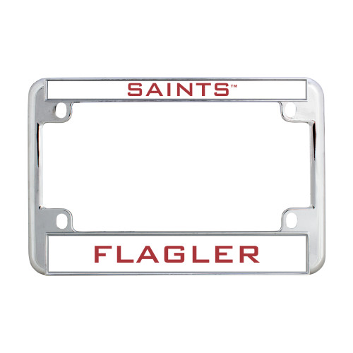  Metal Motorcycle License Plate Frame in Chrome - Saints