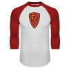 Thumbnail image for  White/Red Raglan Baseball T Shirt