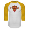 Thumbnail image for  White/Gold Raglan Baseball T Shirt