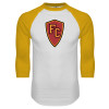 Thumbnail image for  White/Gold Raglan Baseball T Shirt