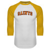 Thumbnail image for  White/Gold Raglan Baseball T Shirt