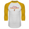 Thumbnail image for  White/Gold Raglan Baseball T Shirt