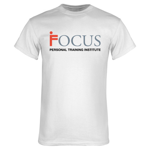 White T Shirt-Focus Logo
