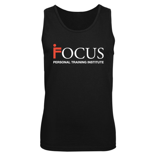 Black Tank Top-Focus Logo