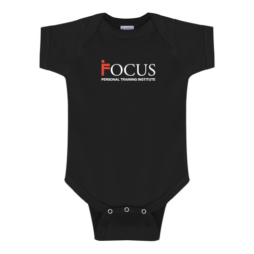 Black Infant Onesie-Focus Logo