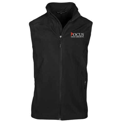 Black Softshell Core Vest-Focus Logo