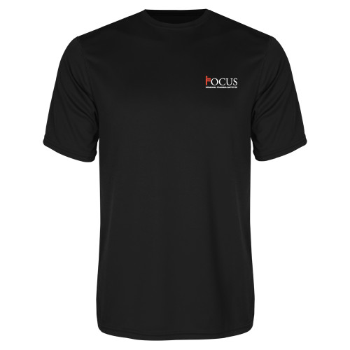 Black Performance Tee-Focus Logo