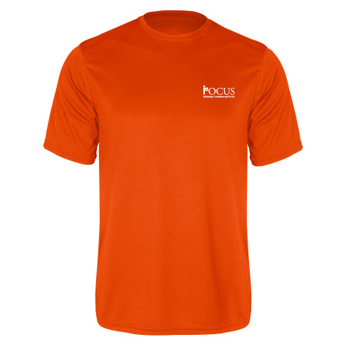 Orange Performance Tee-Focus Logo