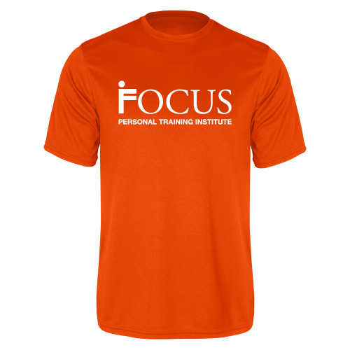Orange Performance Tee-Focus Logo