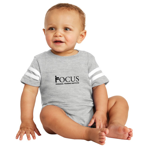 Vintage Heather Jersey Onesie-Focus Logo