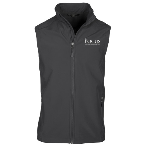 Charcoal Softshell Core Vest-Focus Logo