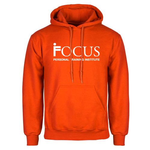 Orange Fleece Hoodie-Focus Logo