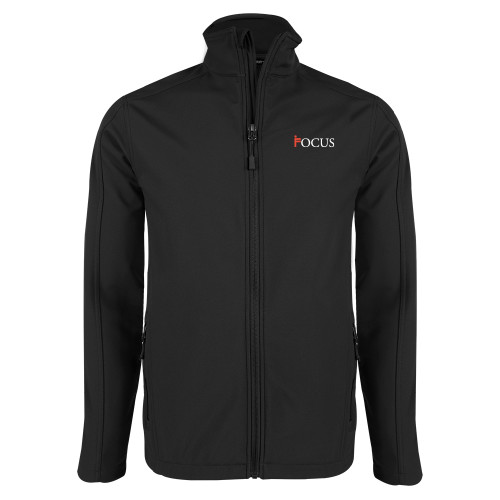 Black Softshell Jacket-Focus Logo