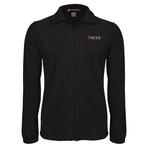 Black Fleece Full Zip Jacket-Focus Logo