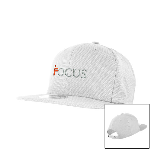 New Era White Diamond Era 9Fifty Snapback Hat-Focus Logo